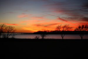 lake tawakoni texas winter sunset
